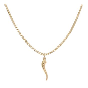 14ct Yellow Gold Horn Of Plenty Pendant and Chain 18"