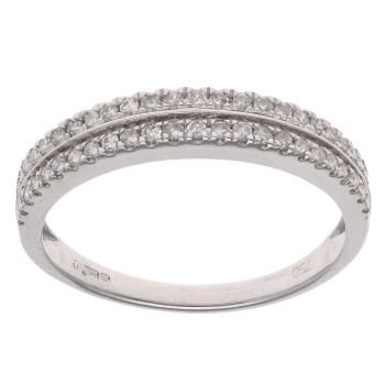 18ct White Gold 0.25ct Brilliant Cut Diamond Fancy Ring