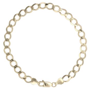 9ct Yellow Gold Curb Bracelet 7.5"