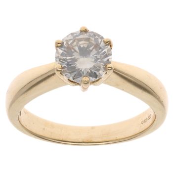 18ct Yellow Gold 1.08ct Diamond Solitaire Ring