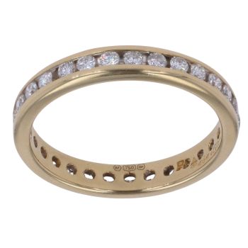 18ct Yellow Gold 0.60ct Brilliant Cut Diamond Full Eternity Ring