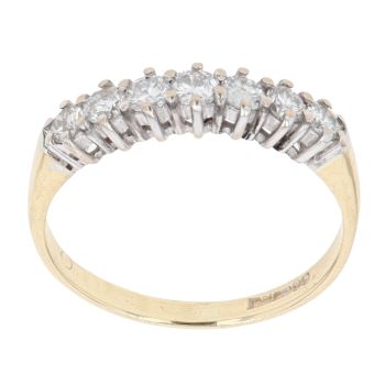 18ct Yellow Gold 0.50ct Brilliant Cut Diamond Half Eternity Ring