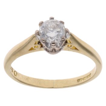 18ct Yellow Gold 0.50ct Brilliant Cut Diamond Solitaire Ring