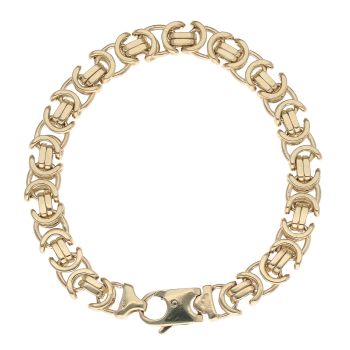 9ct Yellow Gold Byzantine Bracelet 8"