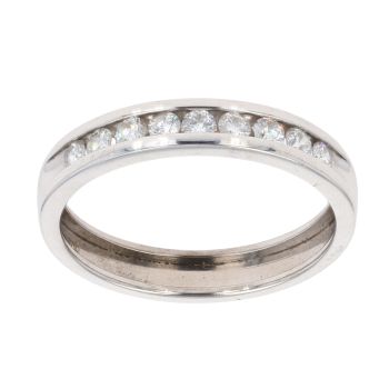 9ct White Gold 0.25ct Diamond Half Eternity Ring