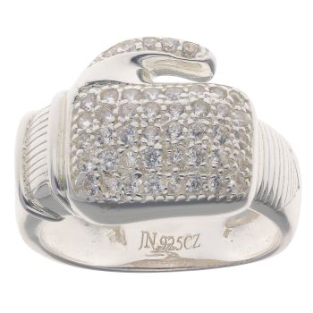 Silver Cubic Zirconia Boxing Glove Ring