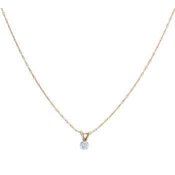 18ct Yellow Gold 0.50ct Brilliant Cut Diamond Pendant and Chain 18"
