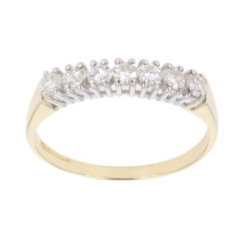 18ct Yellow Gold 0.50ct Diamond Half Eternity Ring