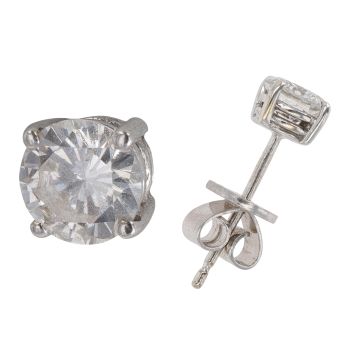 18ct White Gold 1.00ct Brilliant Cut Diamond Stud Earrings