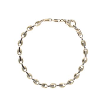 9ct Yellow and White Gold Bracelet 8"
