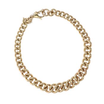 9ct Yellow Gold Curb Bracelet 7"