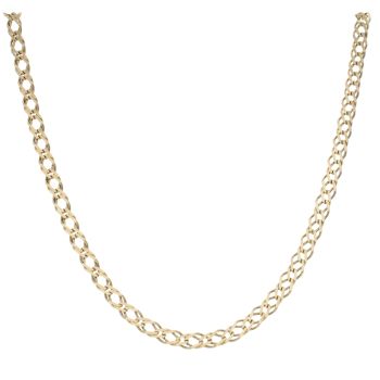 9ct Yellow Gold Double Curb Chain 18"