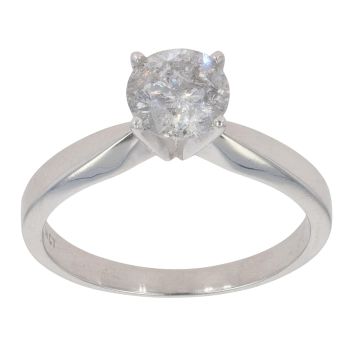 18ct White Gold 1.00ct Brilliant Cut Diamond Solitaire Ring