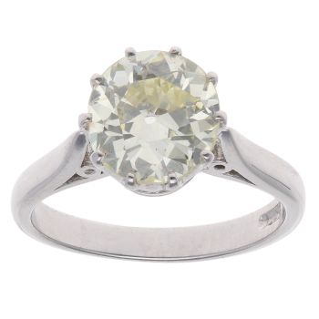 Platinum 2.75ct Brilliant Cut Diamond Solitaire Ring