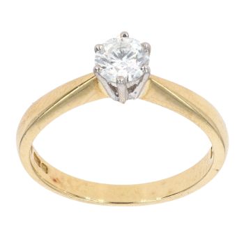 18ct Yellow Gold 0.51ct Diamond Solitaire Ring