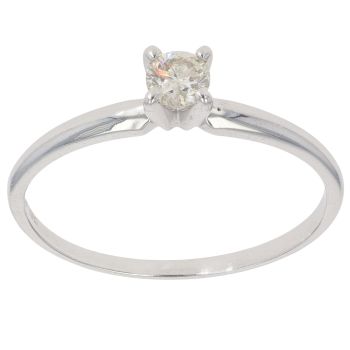 9ct White Gold 0.25ct Diamond Solitaire Ring