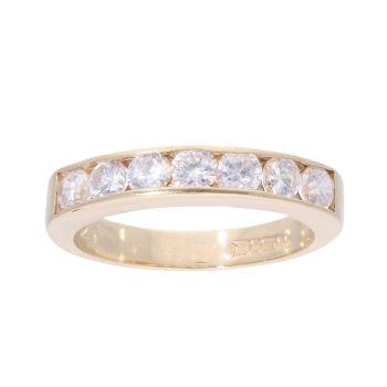 9ct Yellow Gold Cubic Zirconia Eternity Ring