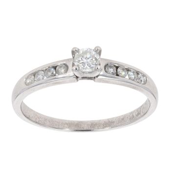 9ct White Gold 0.33ct Diamond Solitaire Ring