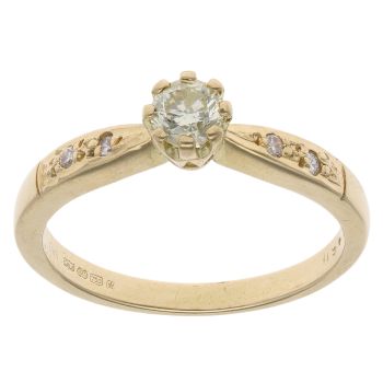 18ct Yellow Gold 0.30ct Diamond Solitaire Ring