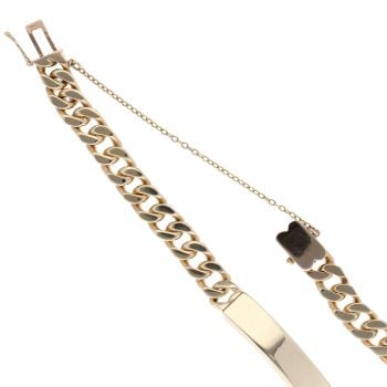 9ct Yellow Gold ID Bracelet 8"
