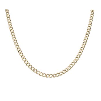 9ct Yellow Gold Curb Chain 22"