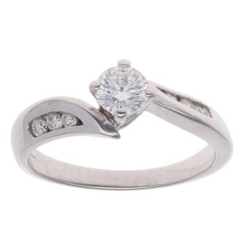 18ct White Gold 0.45ct Brilliant Cut Diamond Solitaire Ring