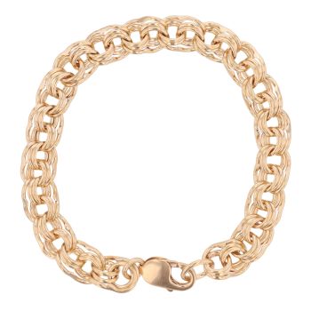 9ct Yellow Gold Fancy Bracelet 8.5"