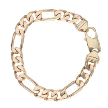 9ct Yellow Gold Figaro Bracelet 8.5"