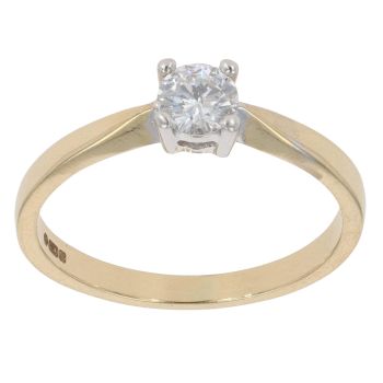 18ct Yellow Gold 0.25ct Diamond Solitaire Ring