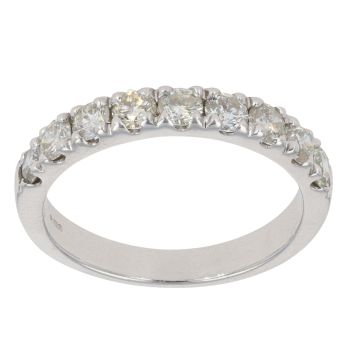 9ct White Gold 1.00ct Brilliant Cut Diamond Half Eternity Ring