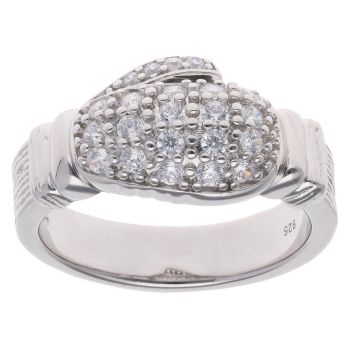 Silver Cubic Zirconia Boxing Glove Ring By Icesia