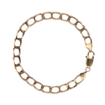 9ct Yellow Gold Curb Bracelet 8"