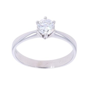 18ct White Gold 0.50ct Brilliant Cut Diamond Solitaire Ring