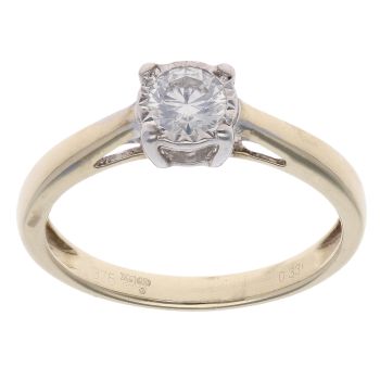 9ct Yellow Gold 0.33ct Diamond Solitaire Ring