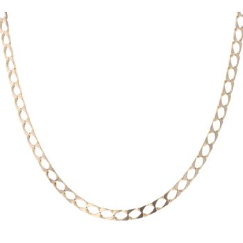 9ct Yellow Gold Square Curb Chain 22"