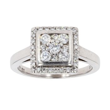 Platinum 0.50ct Diamond Cluster Ring