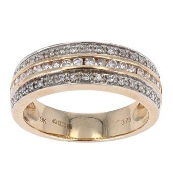 9ct Yellow Gold Diamond Eternity Ring by Anya Belle