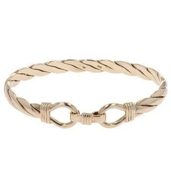 9ct Yellow Gold Twist Patterned Bangle