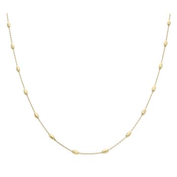 Gold Plated Silver Beaded Chain 18"