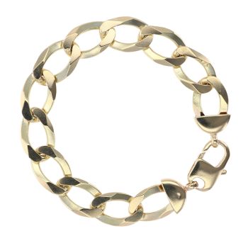 9ct Yellow Gold Curb Bracelet 8"