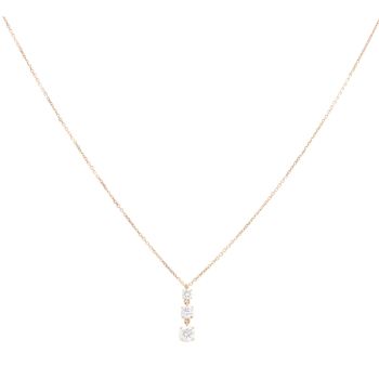 18ct Yellow Gold 0.45ct Brilliant Cut Diamond Trilogy Pendant And Chain 18"