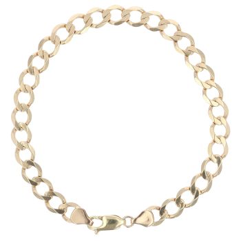 9ct Yellow Gold Curb Bracelet 8.5"