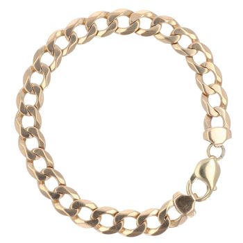 9ct Yellow Gold Curb Bracelet 9"