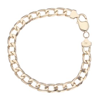 9ct Yellow Gold Curb Bracelet 9"