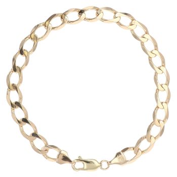 9ct Yellow Gold Curb Bracelet 8"