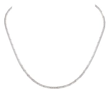 14ct White Gold 0.35ct Diamond Necklace 16"