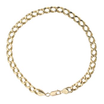 18ct Yellow Gold Curb Bracelet 9.5"