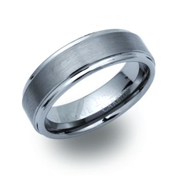 Tungsten Carbide Matte And Polished 7mm Ring