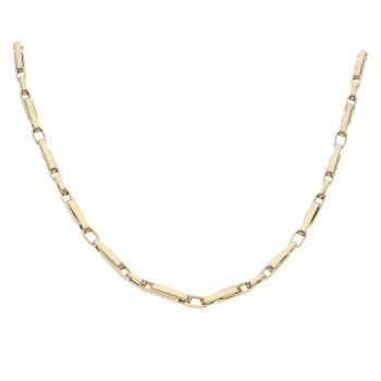 14ct Yellow Gold Belcher Bar Link Chain 24"