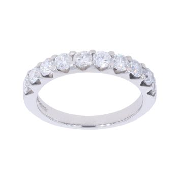 Platinum 1.14ct Diamond Half Eternity Ring